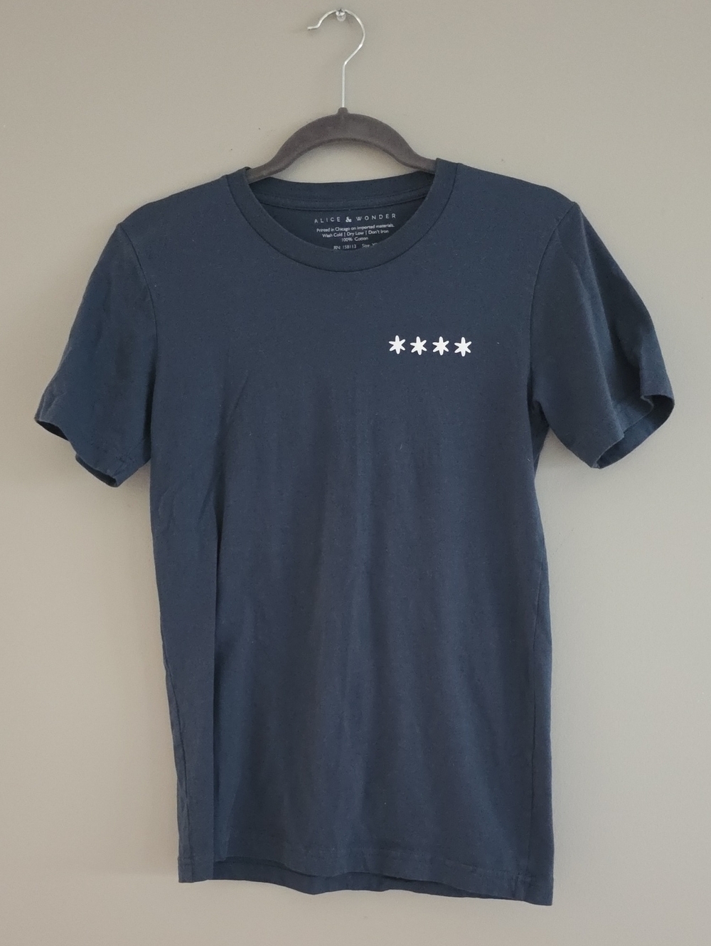 Navy Chicago Baseball Vibes Crew Neck T-Shirt